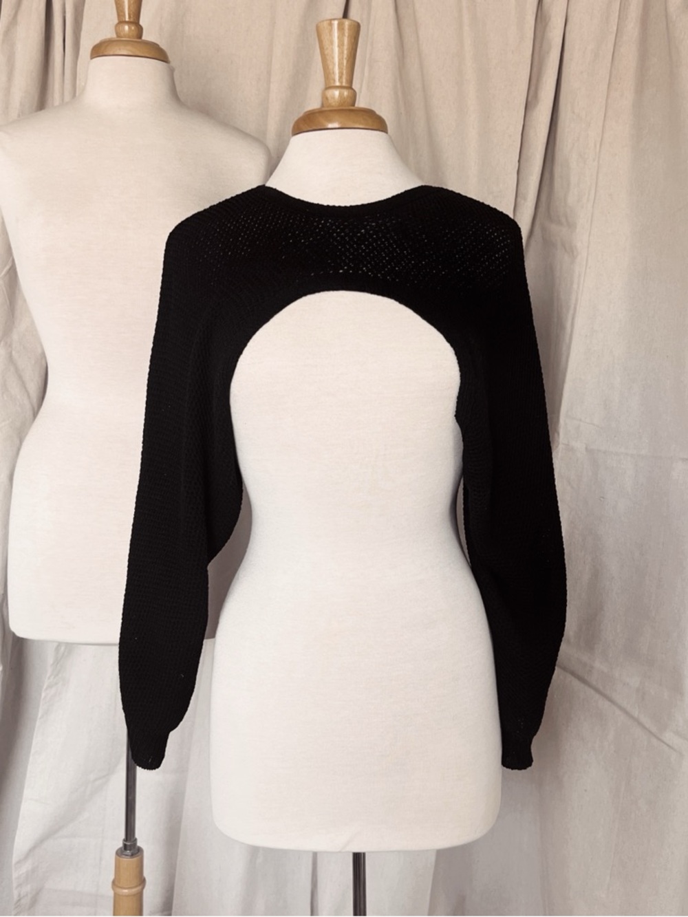 Black Cropped Bolero Shrug